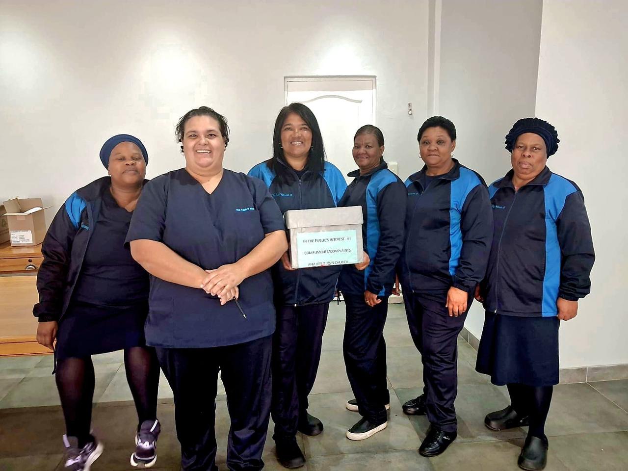 The In the Public's Interest care team at the AFM Kewtown Church service point in Athlone, Cape Town